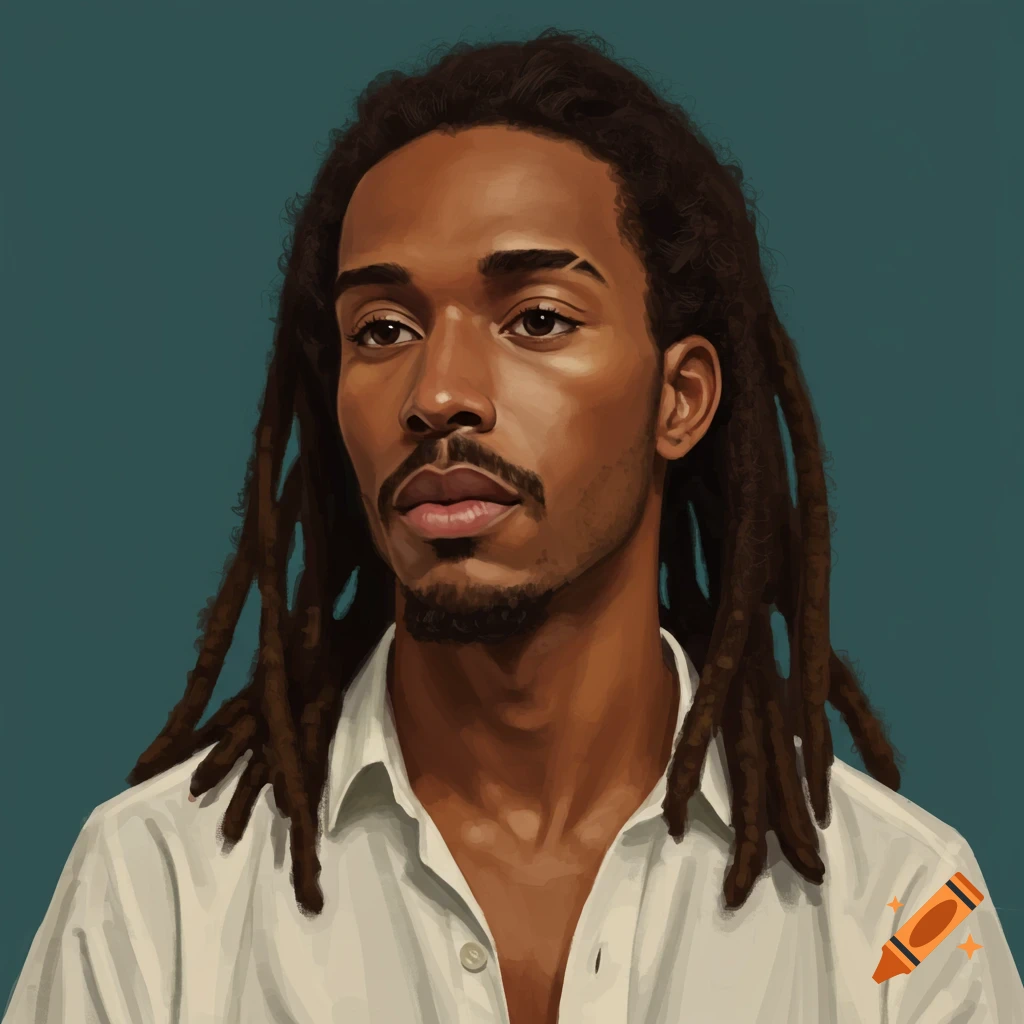 Portrait of a man with dreadlocks