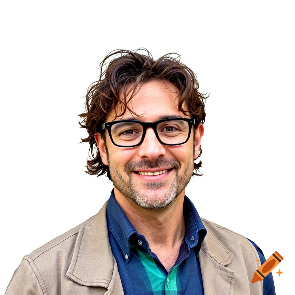 Portrait of a smiling man with glasses and a beard