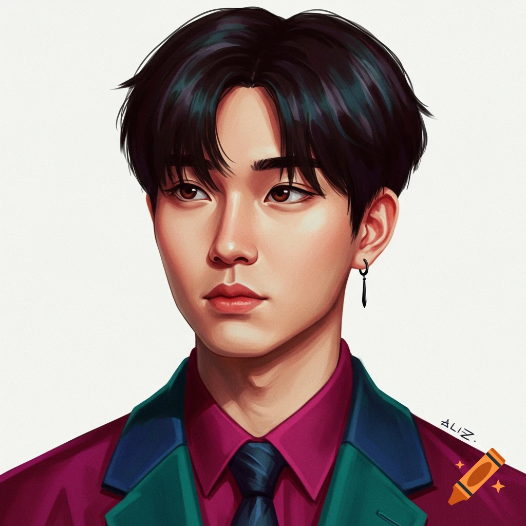 Portrait of a young man in a suit and tie looking left.
