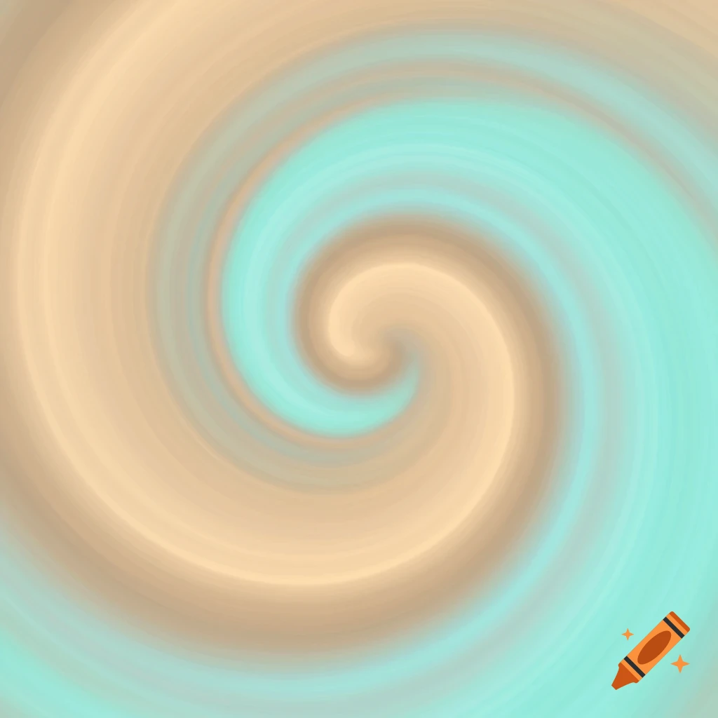 A swirl of beige and light cyan colors
