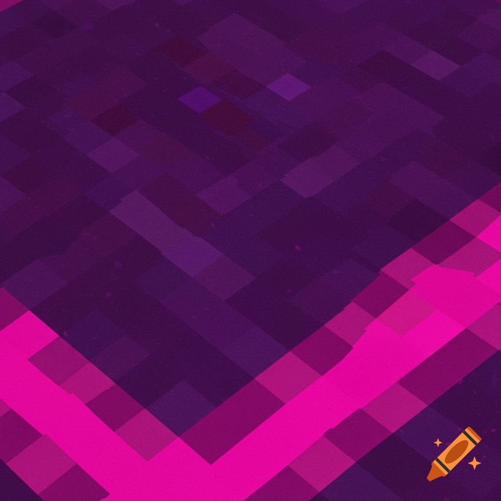 Abstract digital pattern of purple and magenta geometric shapes.