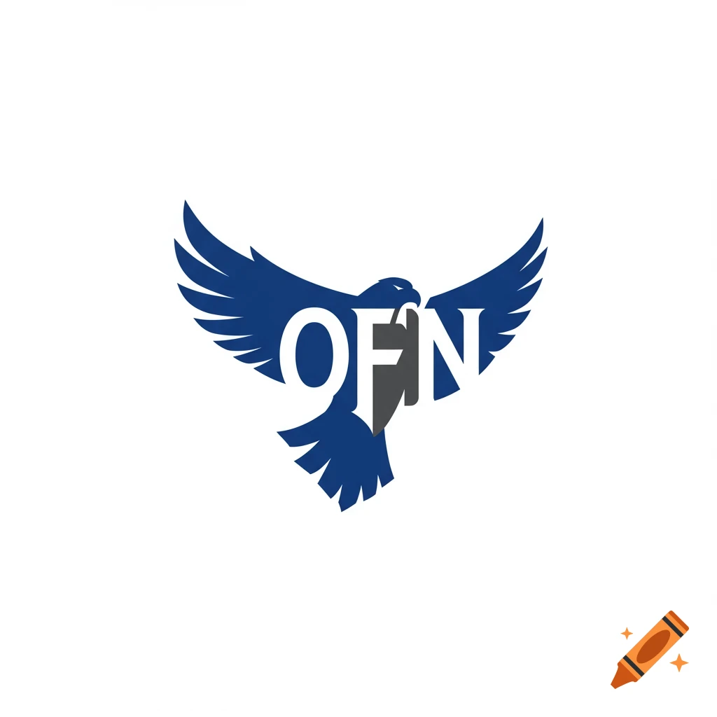 Stylized logo of a blue eagle with the letters OFN incorporated into its body.