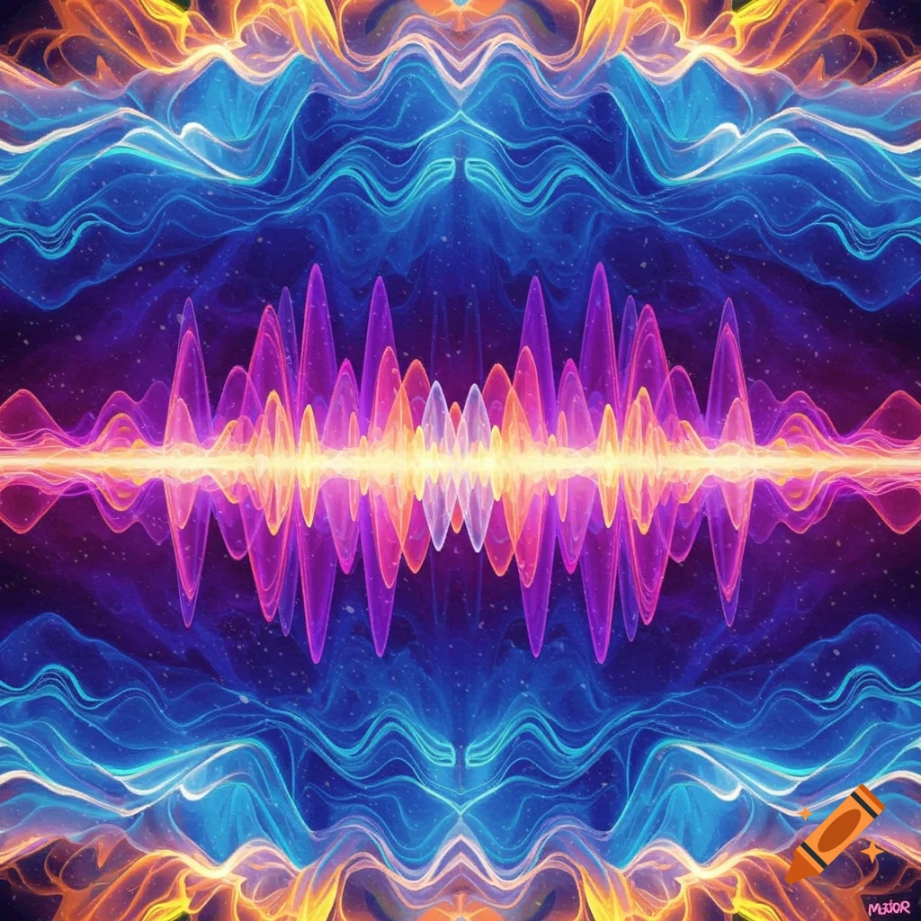 A colorful visualization of abstract soundwaves.