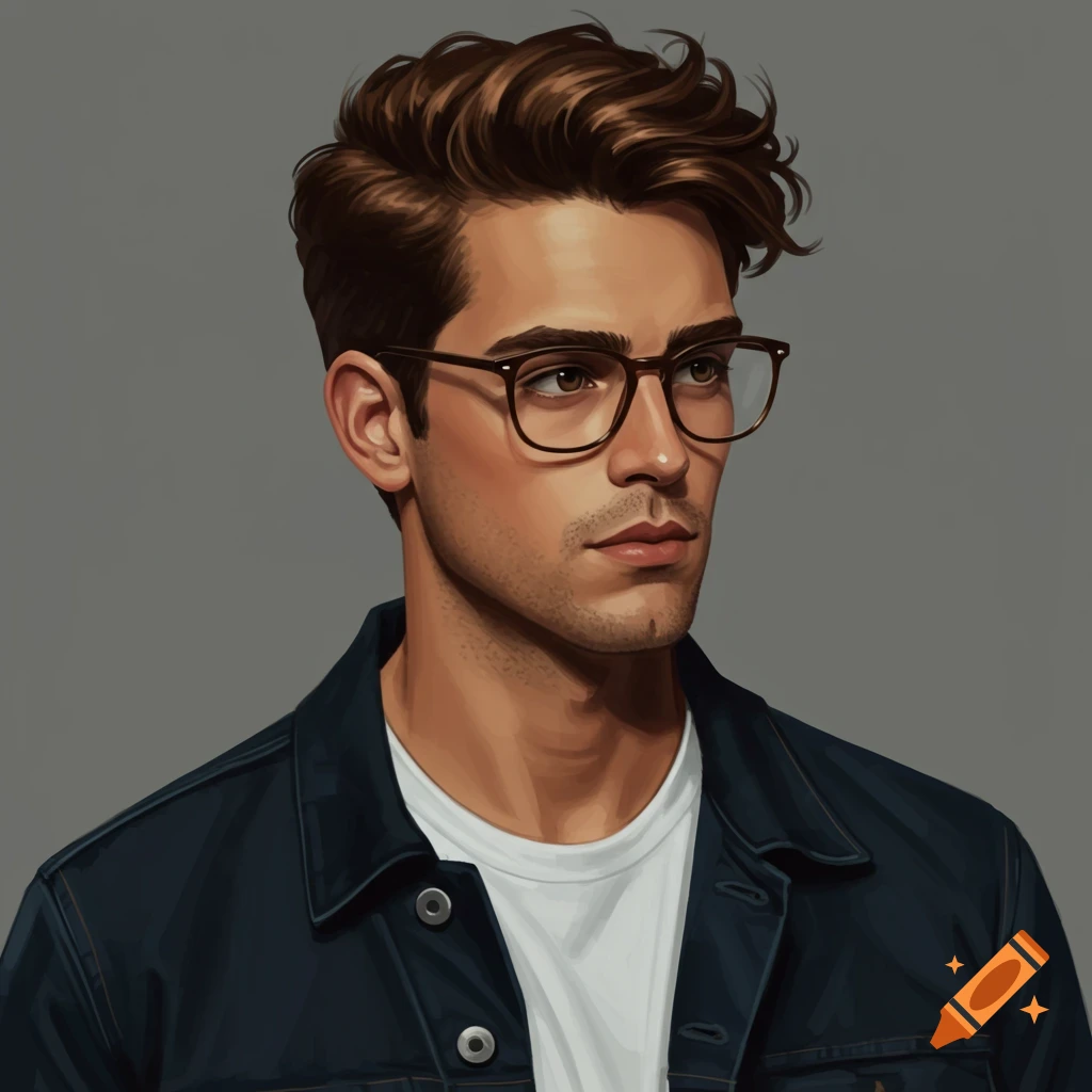 A brunette man with rectangular glasses, wearing a white shirt and dark jacket