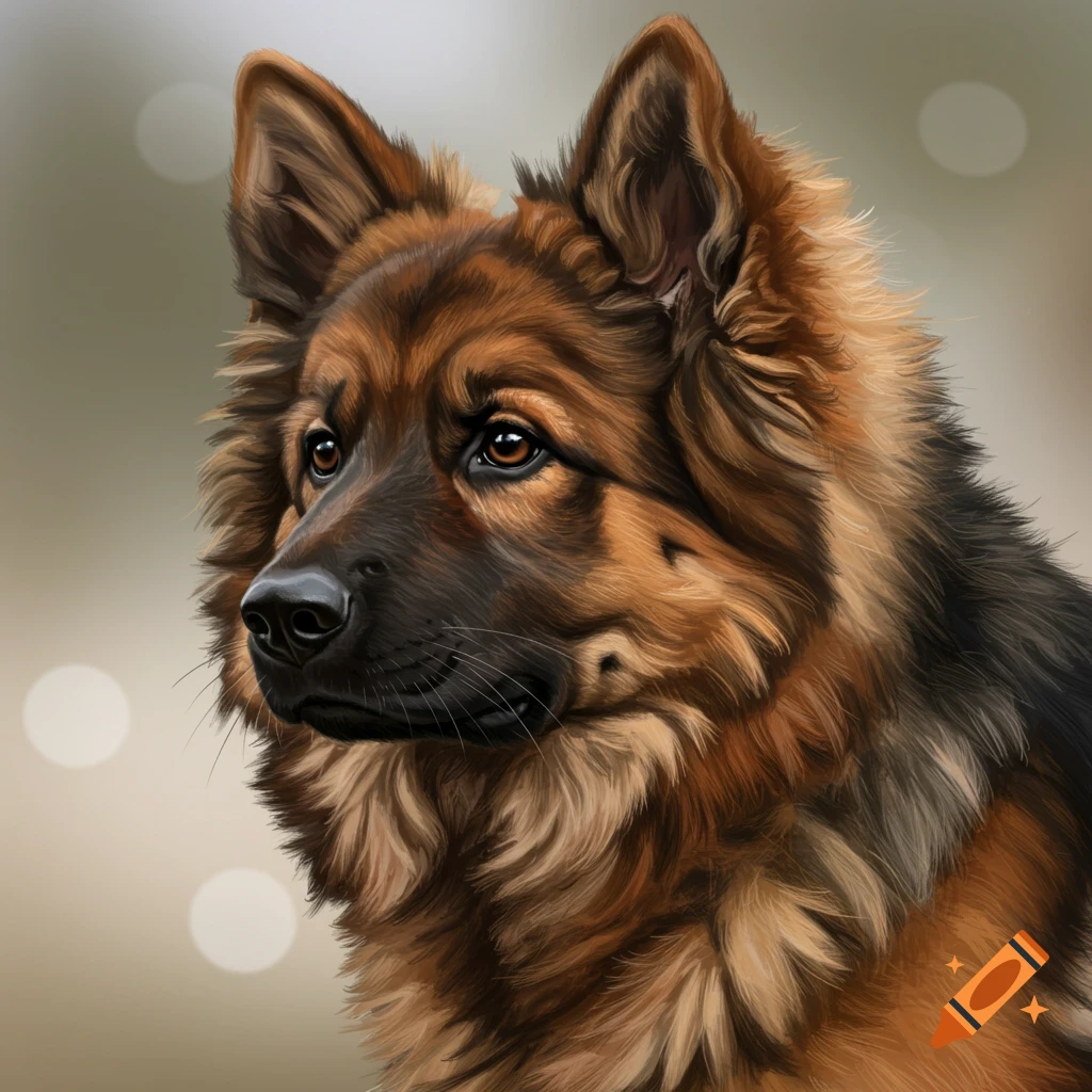 Picture of a German Shepherd Chow mix dog