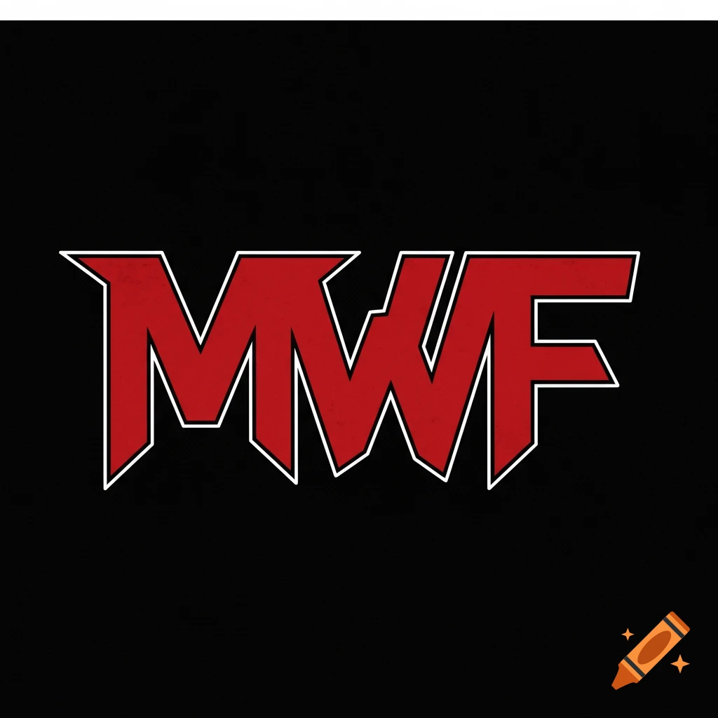 Red stylized logo with the letters MWF outlined in white on a black background.