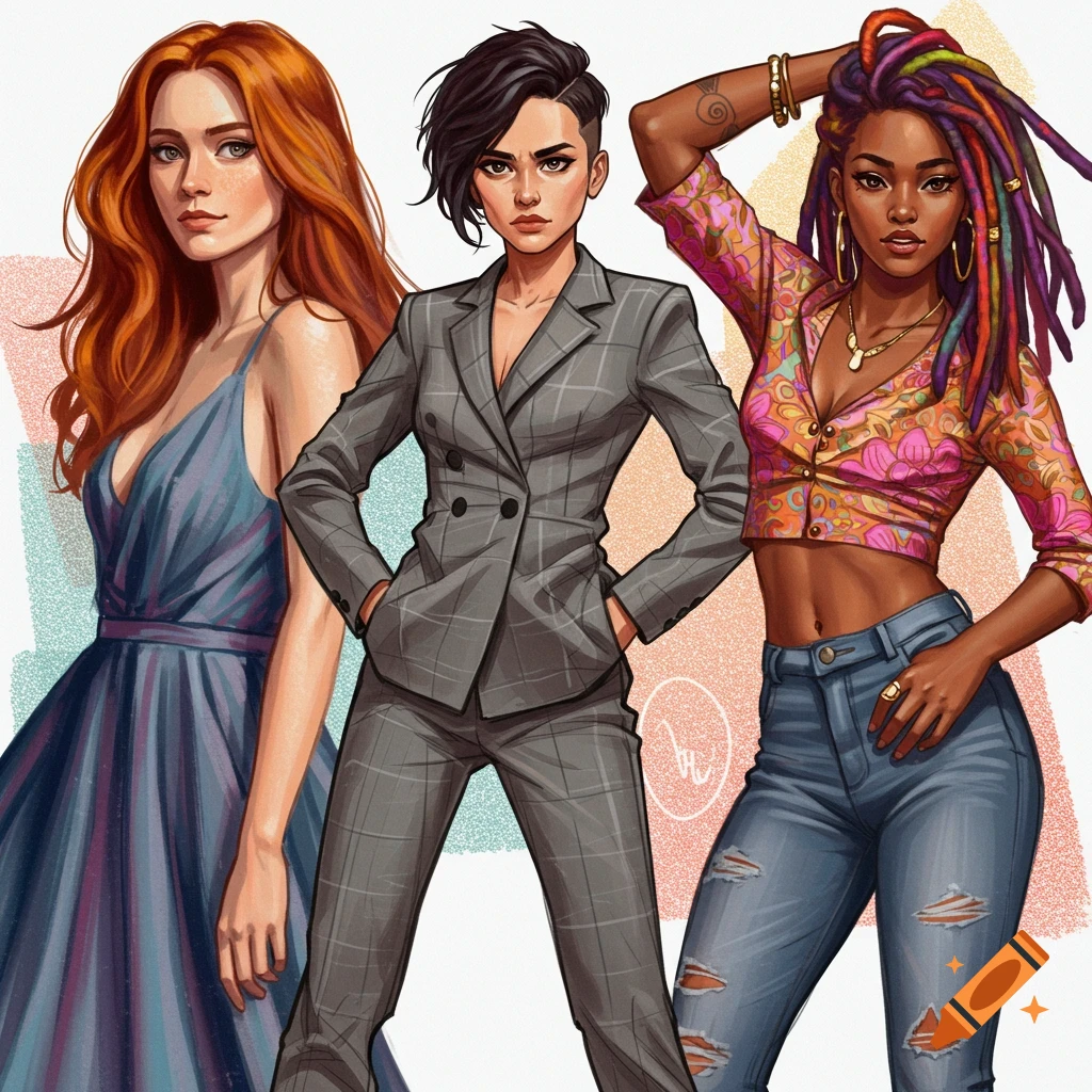 Three stylish women.