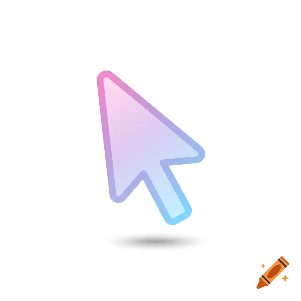 Pointer cursor icon with a purple to blue gradient