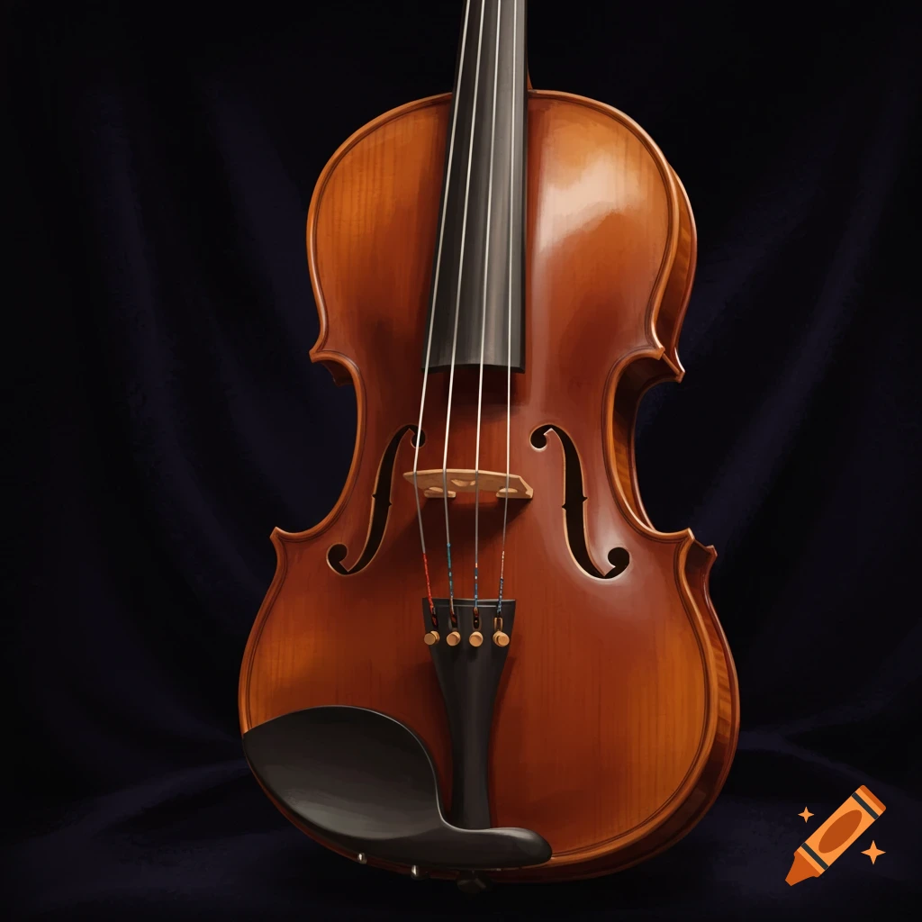 A violin on a dark background.