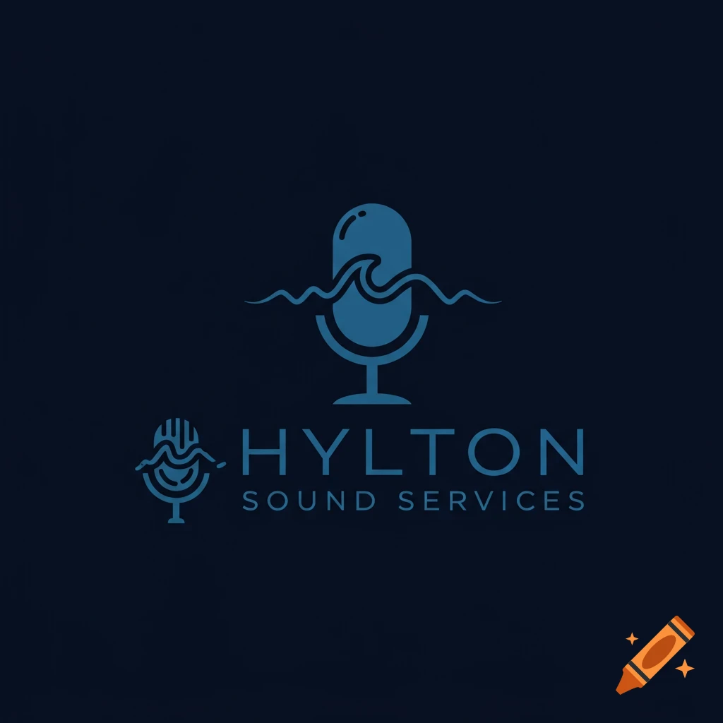 Logo for Hylton Sound Services featuring a microphone and wave icon.