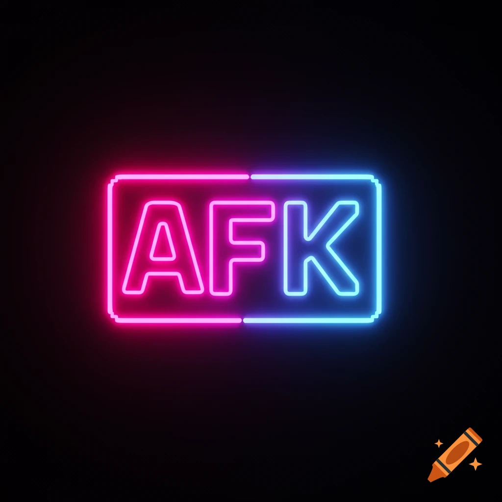 Neon sign displaying the letters AFK