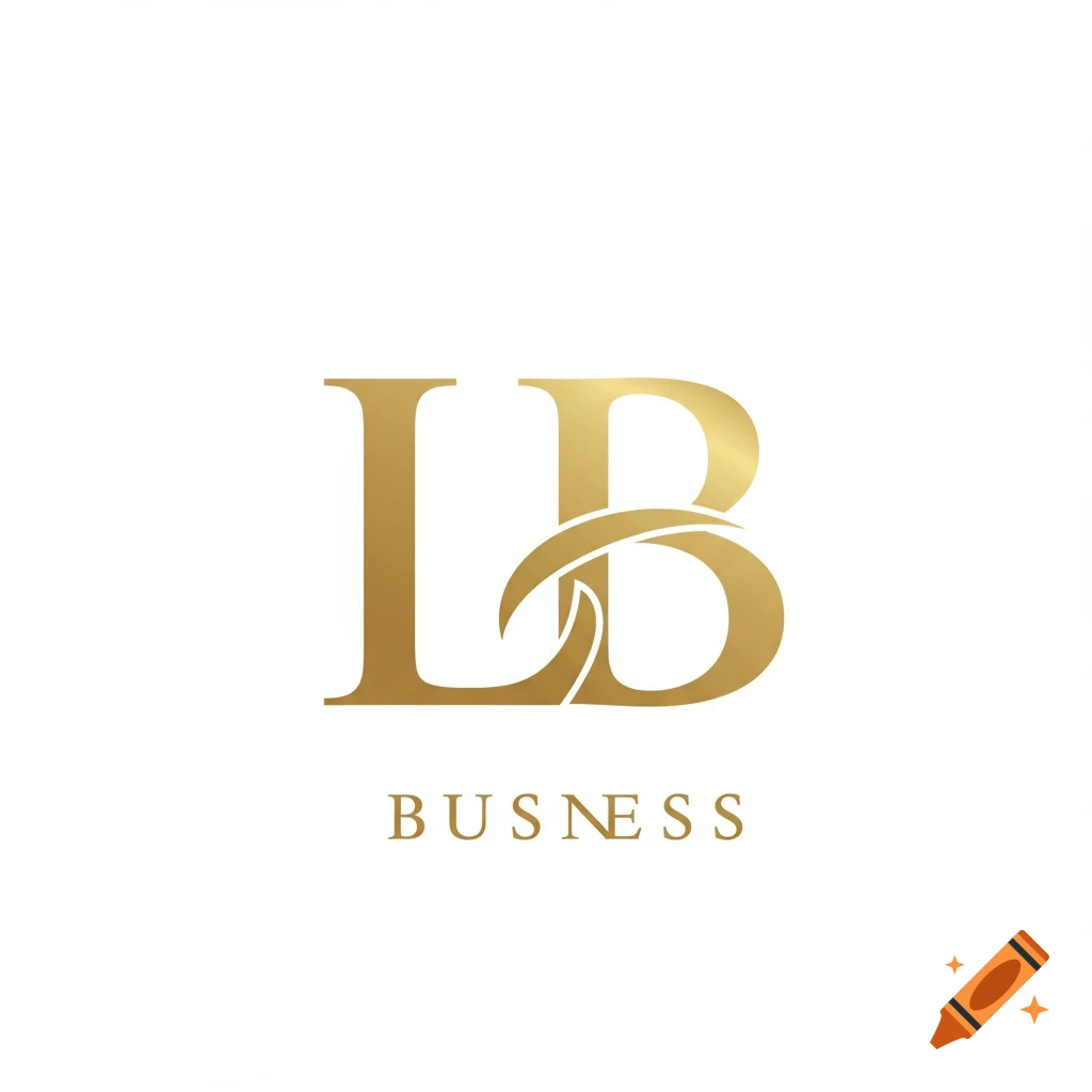 Gold logo with intertwined letters LB and the word BUSNESS on white background.