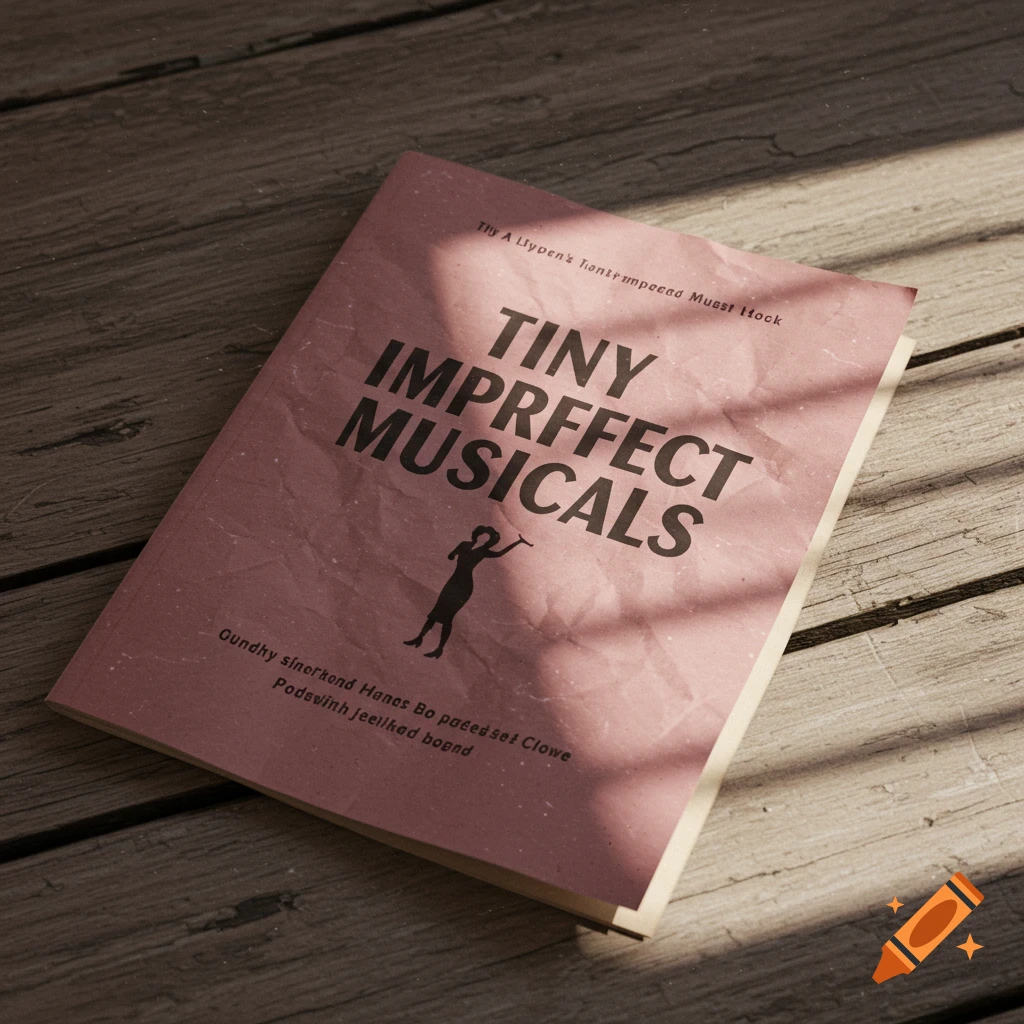 Crumpled program for Tiny Imperfect Musicals on Craiyon