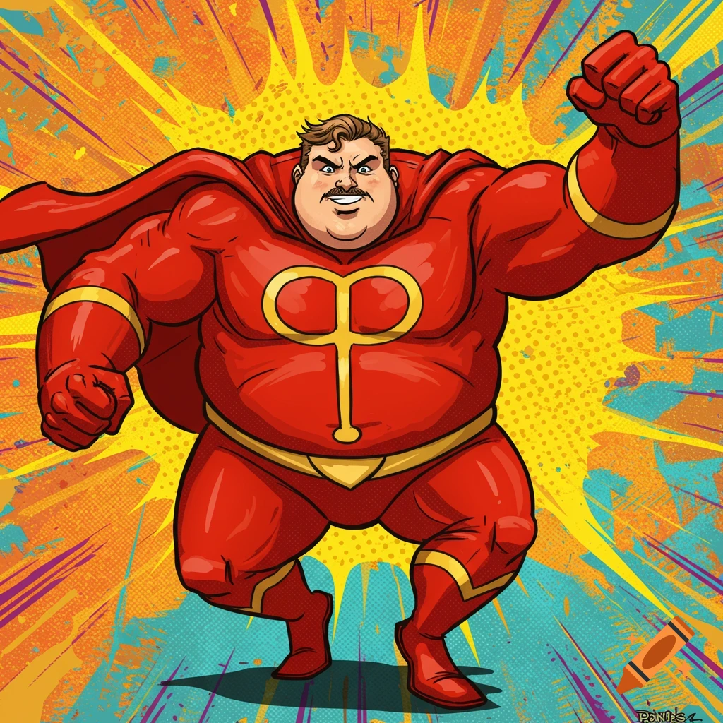 a-cartoon-illustration-of-a-muscular-superhero-in-a-blue-suit-red