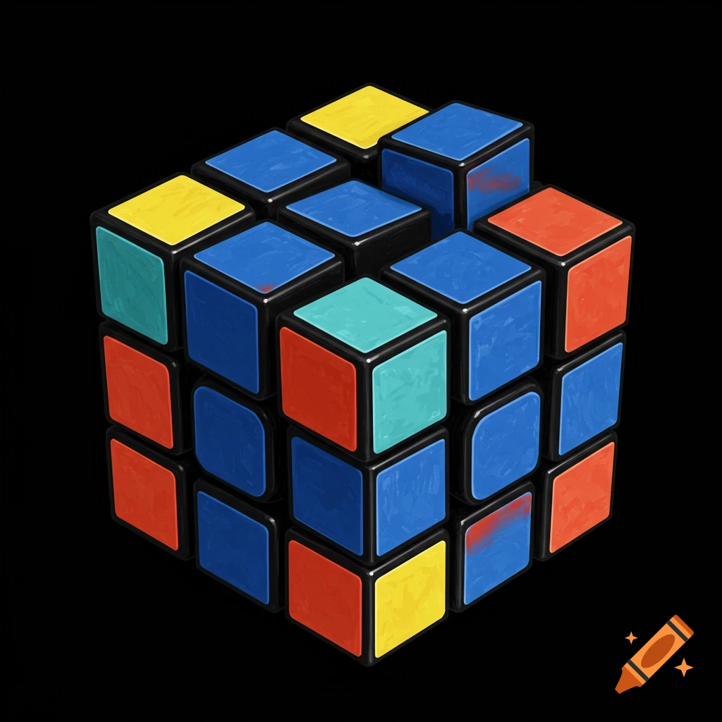 Scrambled Rubik's cube