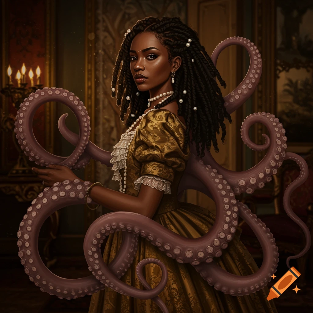 Davy Jones Octopus Human Hybrid Opera Singer created on Craiyon