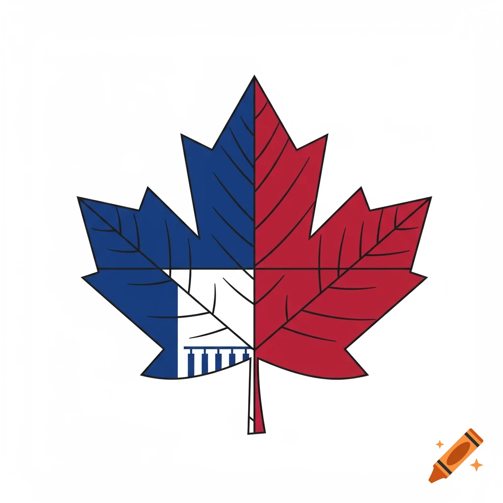 A maple leaf logo featuring the pattern of the Madison, Wisconsin city flag.
