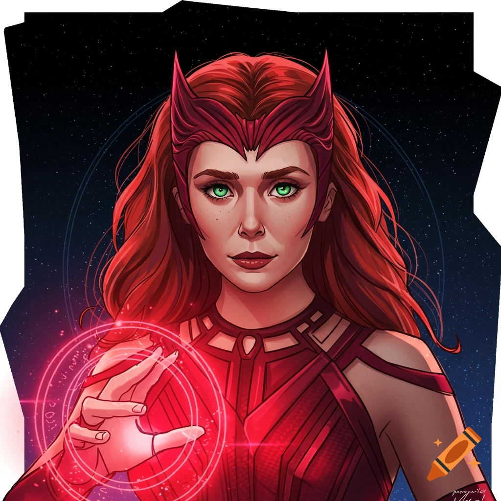 Scarlet Witch using red magic