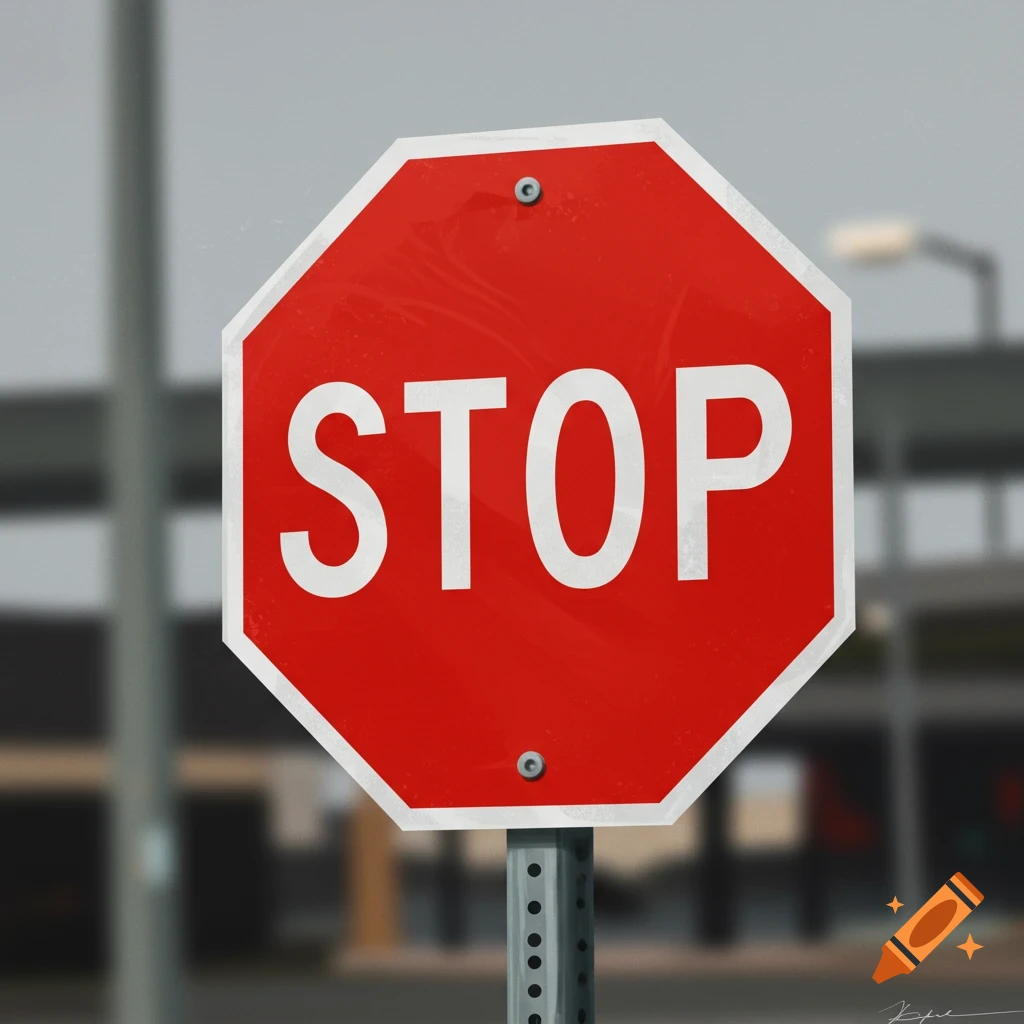 A red stop sign