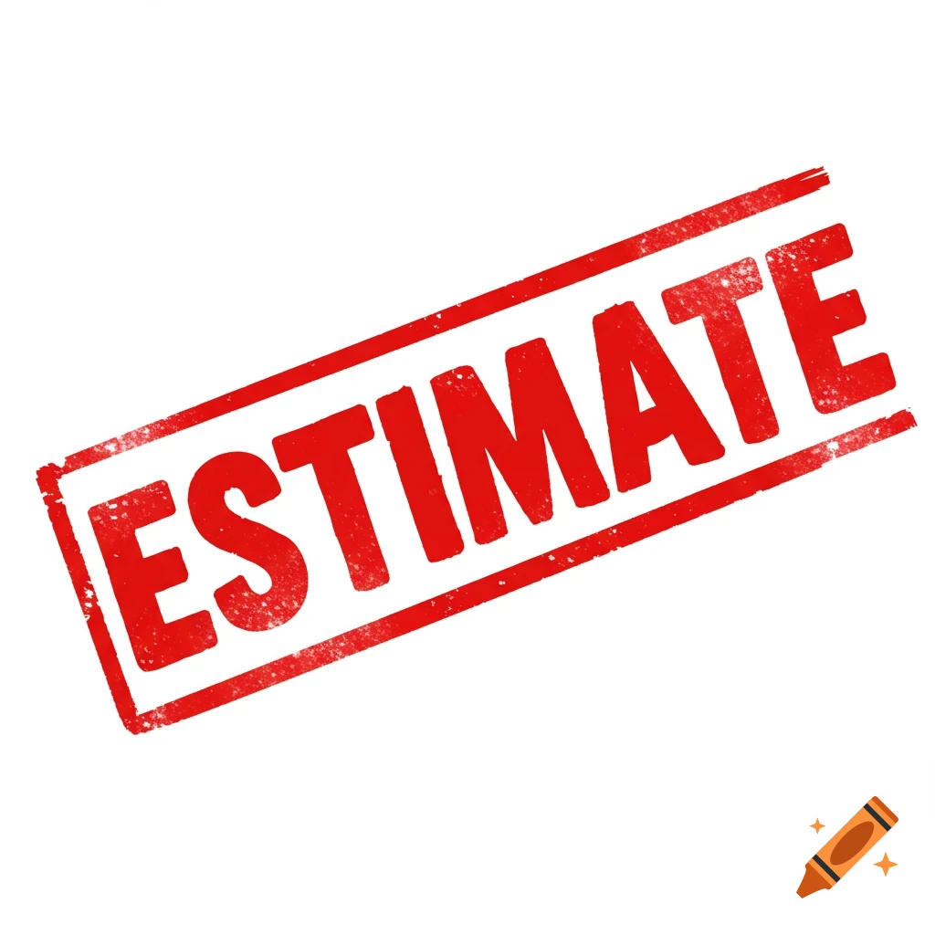 A red rubber stamp mark says ESTIMATE.