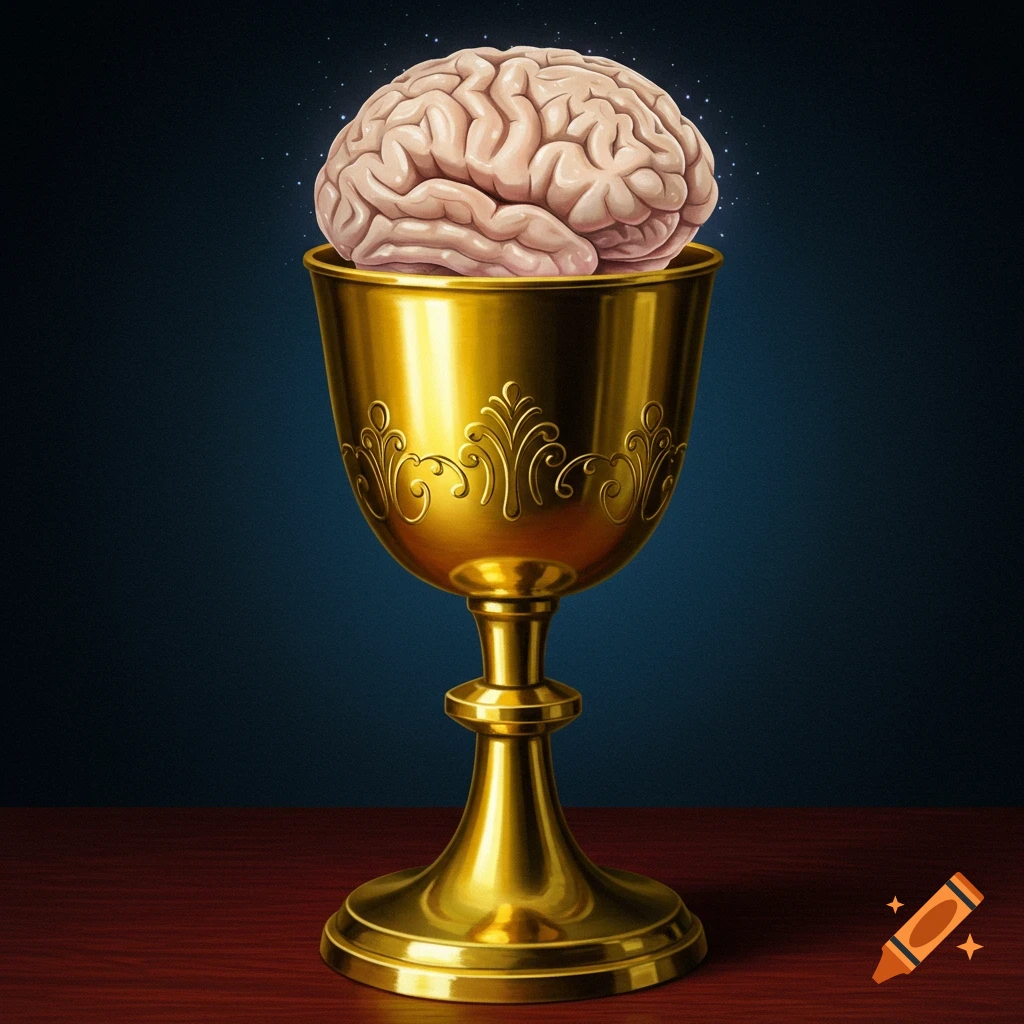 A brain in a golden chalice