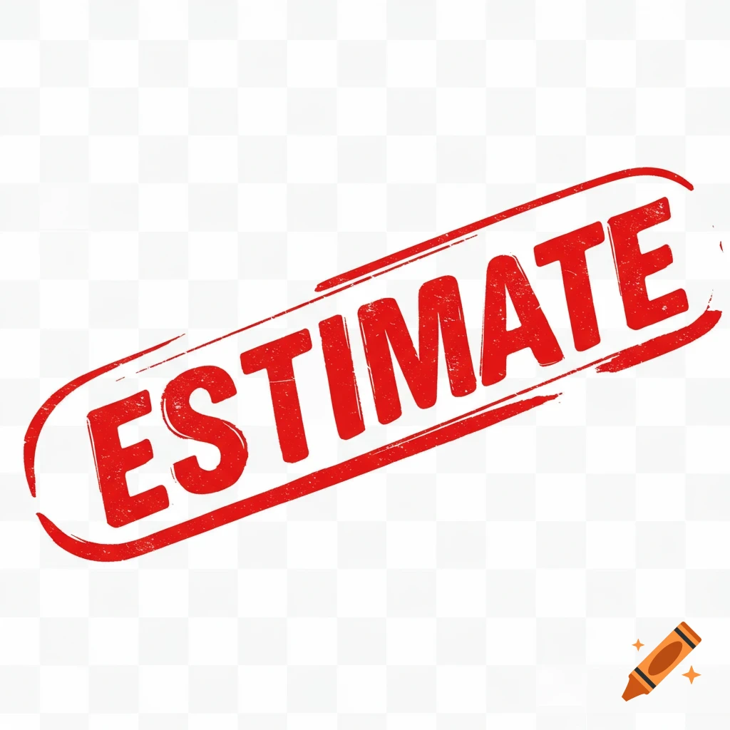Red stamp with the word ESTIMATE
