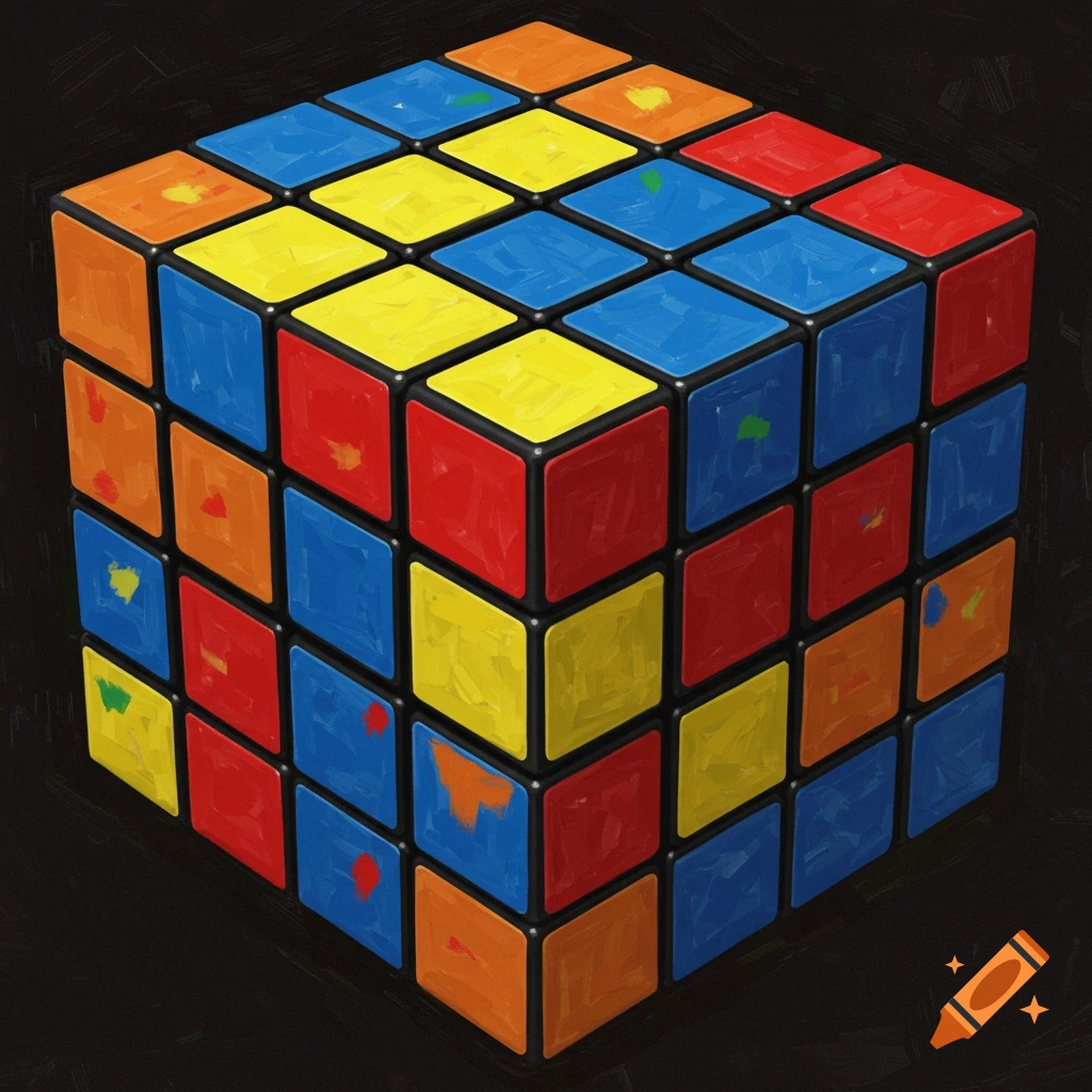 A colorful Rubik's Cube.