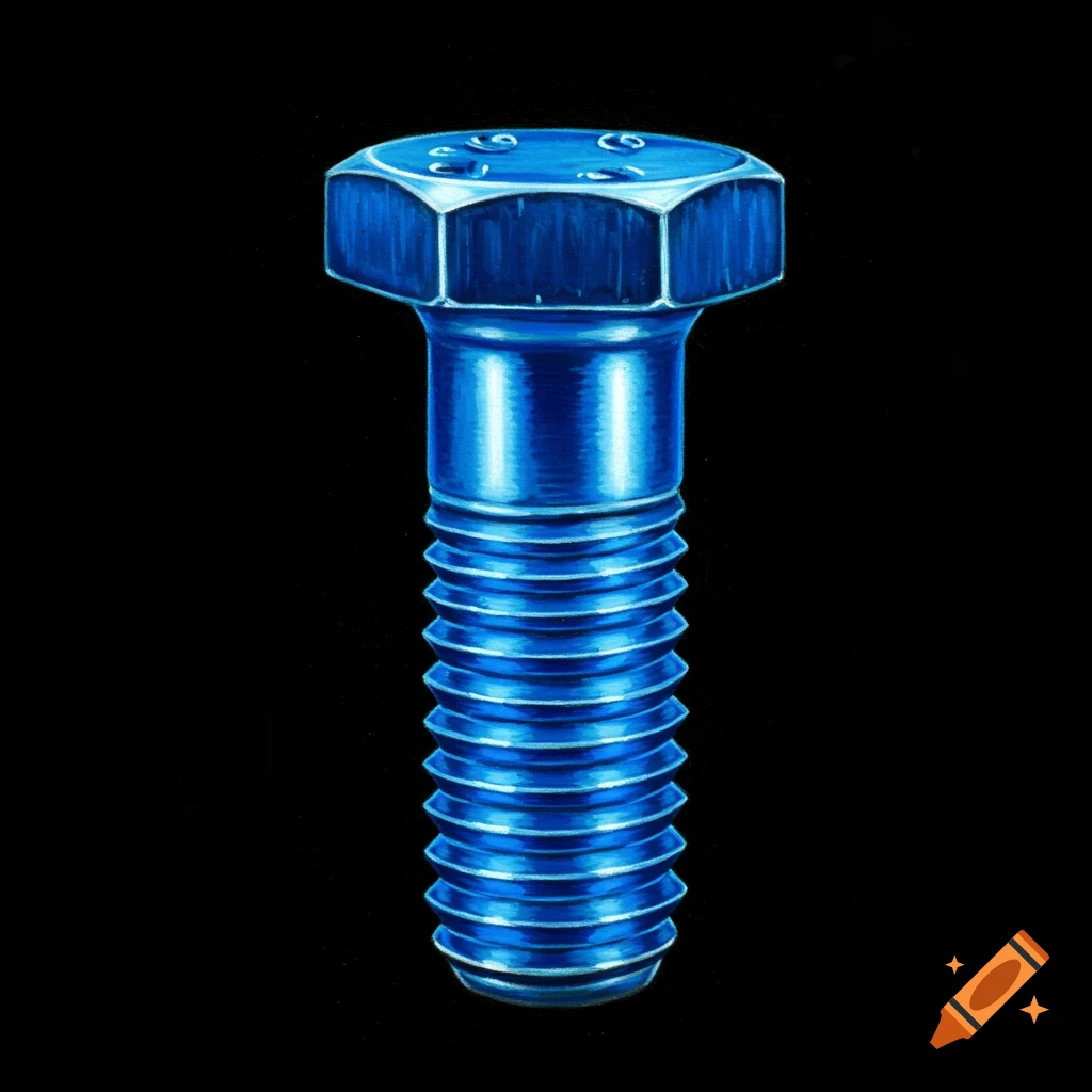 a blue bolt on a black background