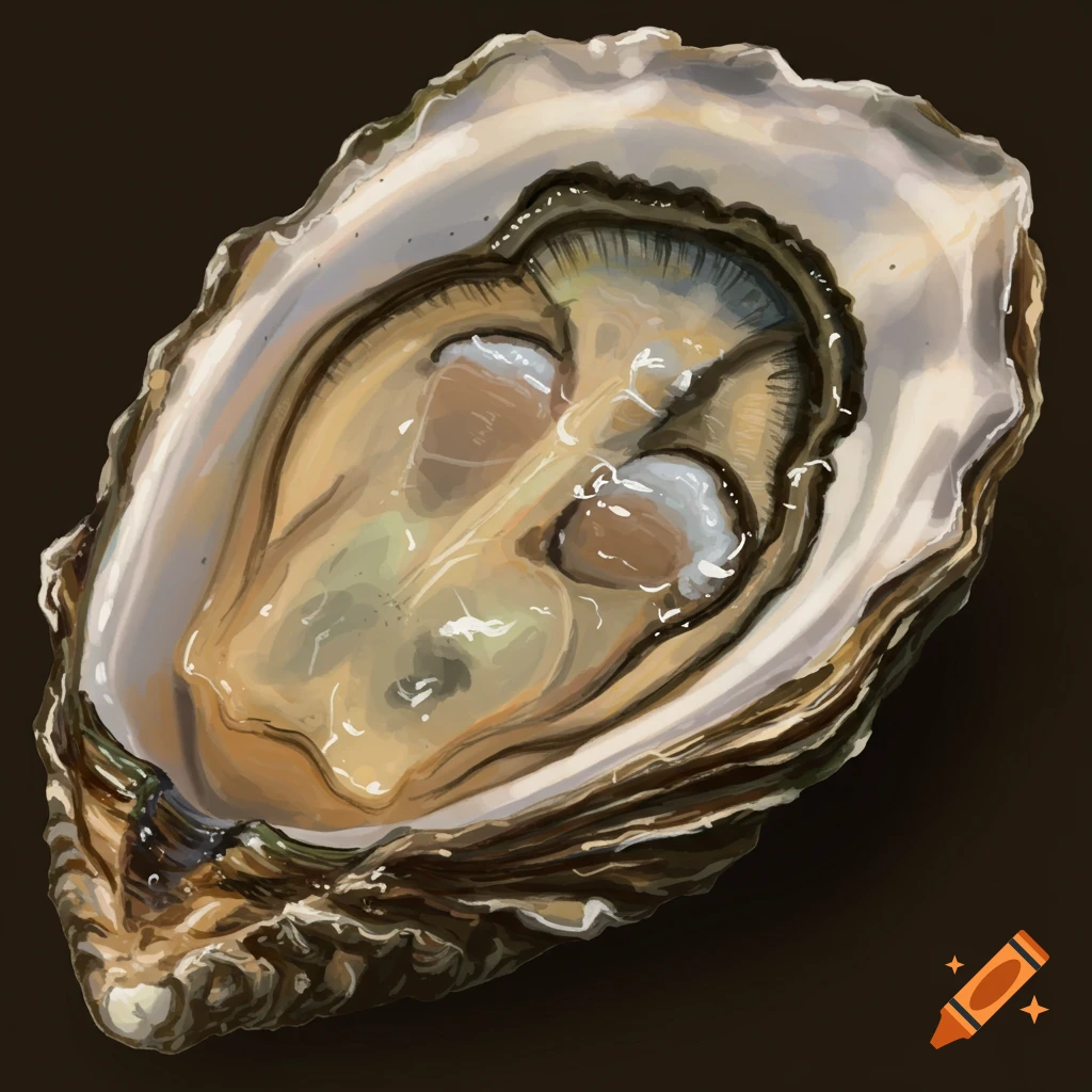 Picture of an open oyster