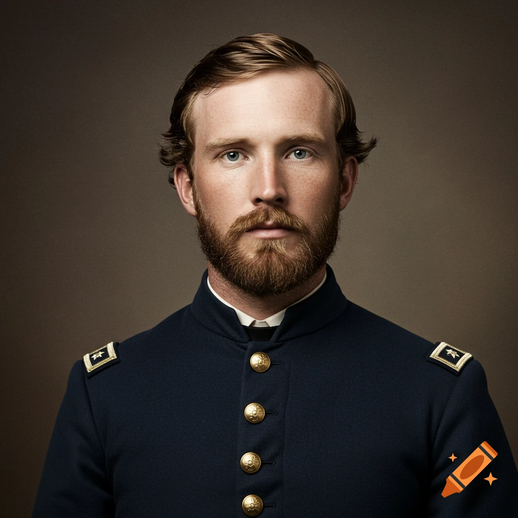 Portrait of a man in a Union Civil War soldier uniform