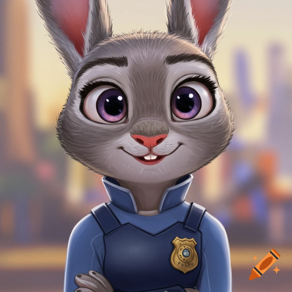 Judy Hopps in her police uniform.