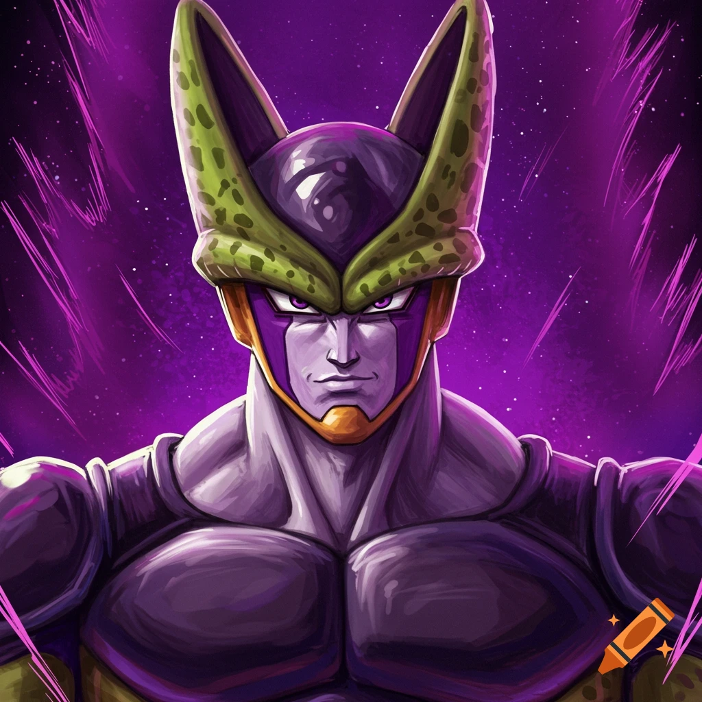 portrait of Perfect Cell from Dragon Ball Z