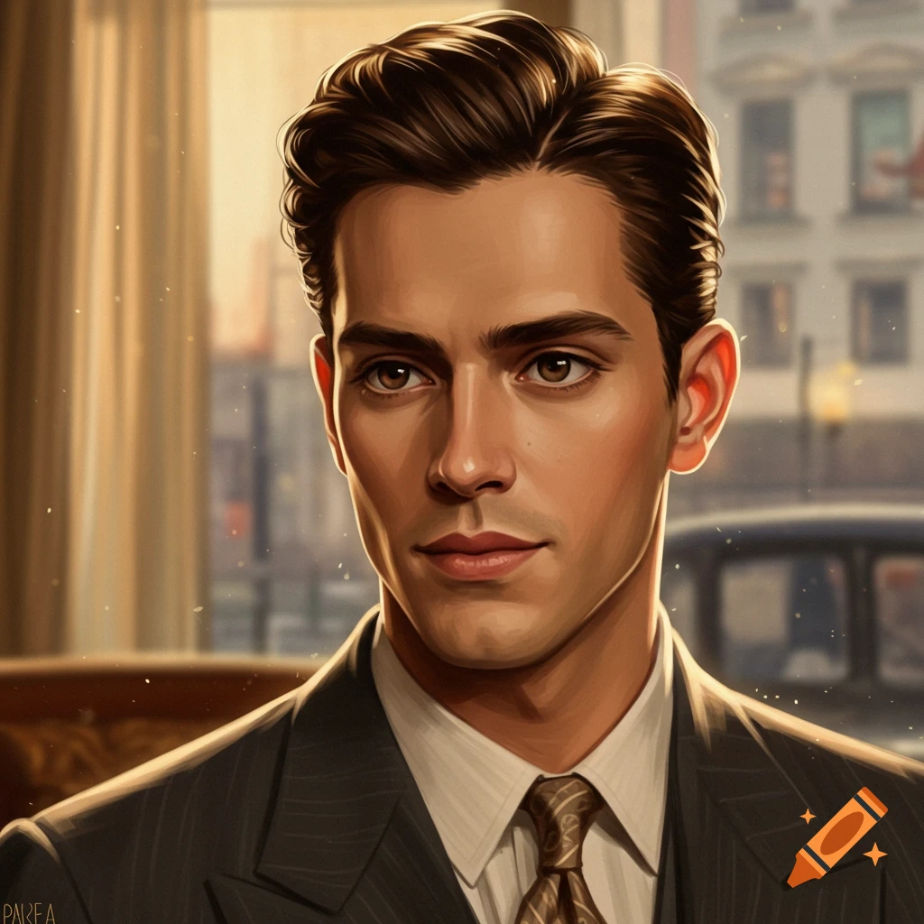 A young man in a suit.