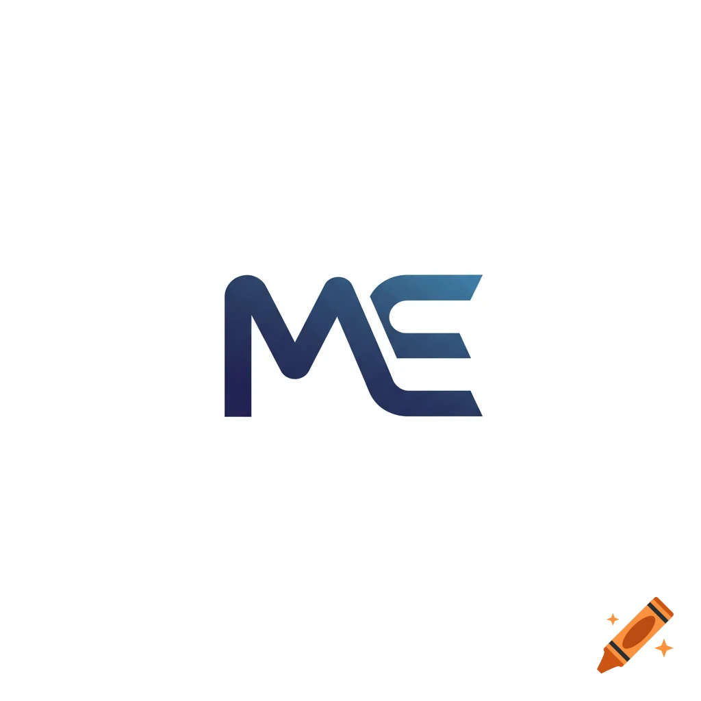Logo with the letters ME in a blue gradient