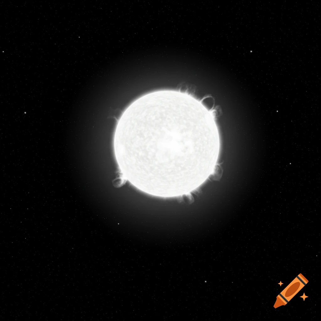 A bright white star glows against a black, starry background with wisps of light around it.