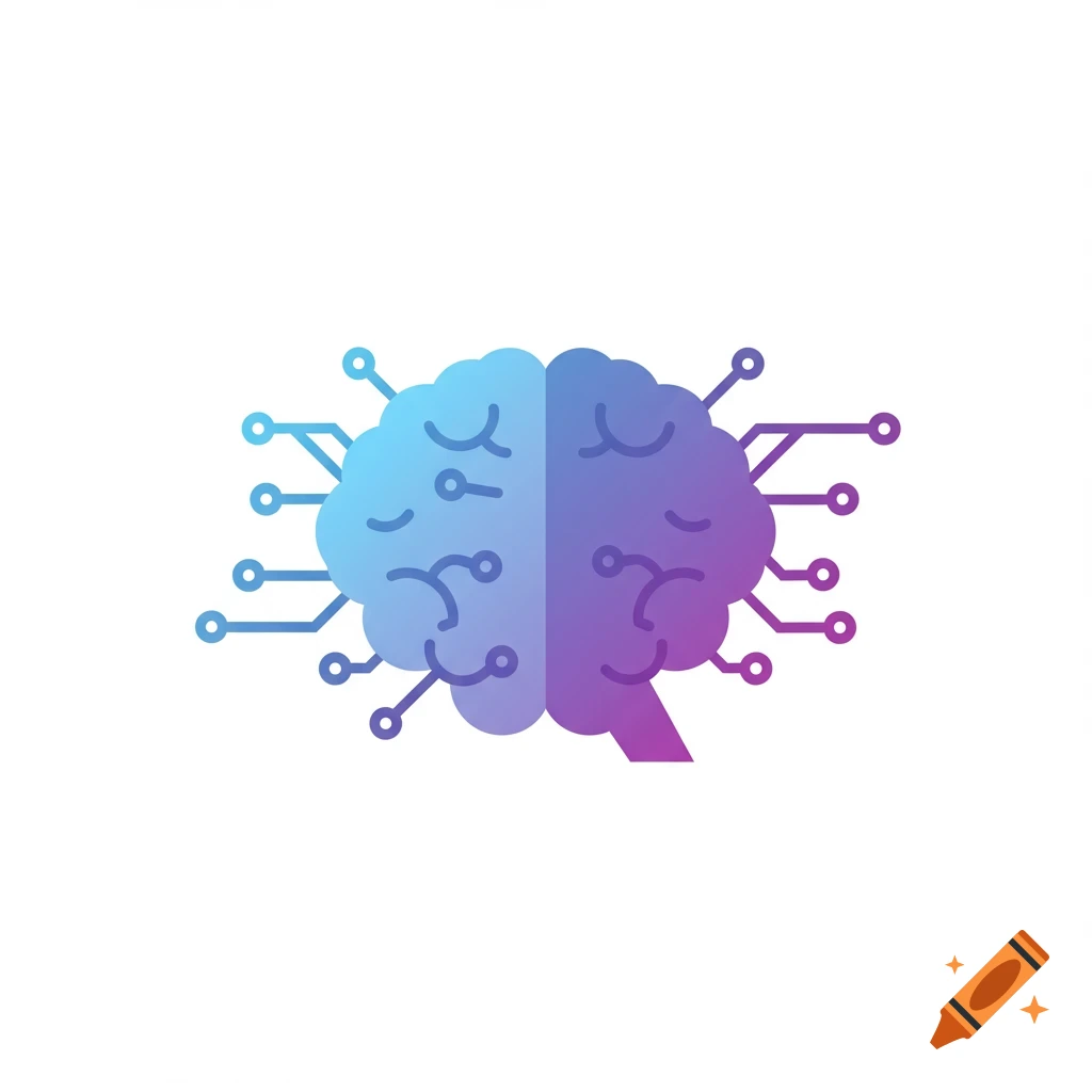 Icon of a blue and purple stylized brain connected to circuitry.