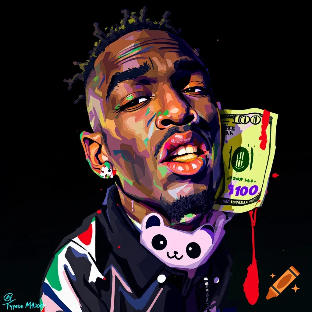 A stylized image of a person holding a $100 bill.