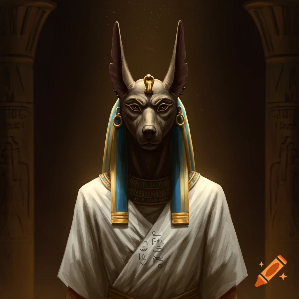 Anubis in an Egyptian temple
