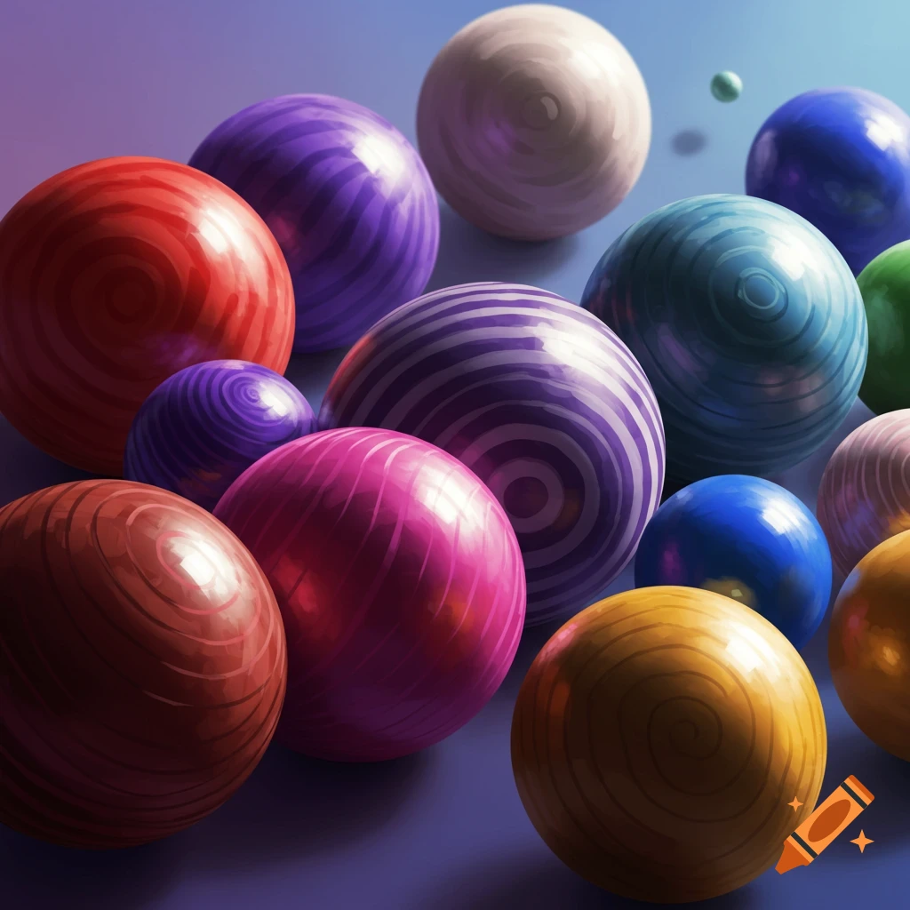 Colorful spheres.