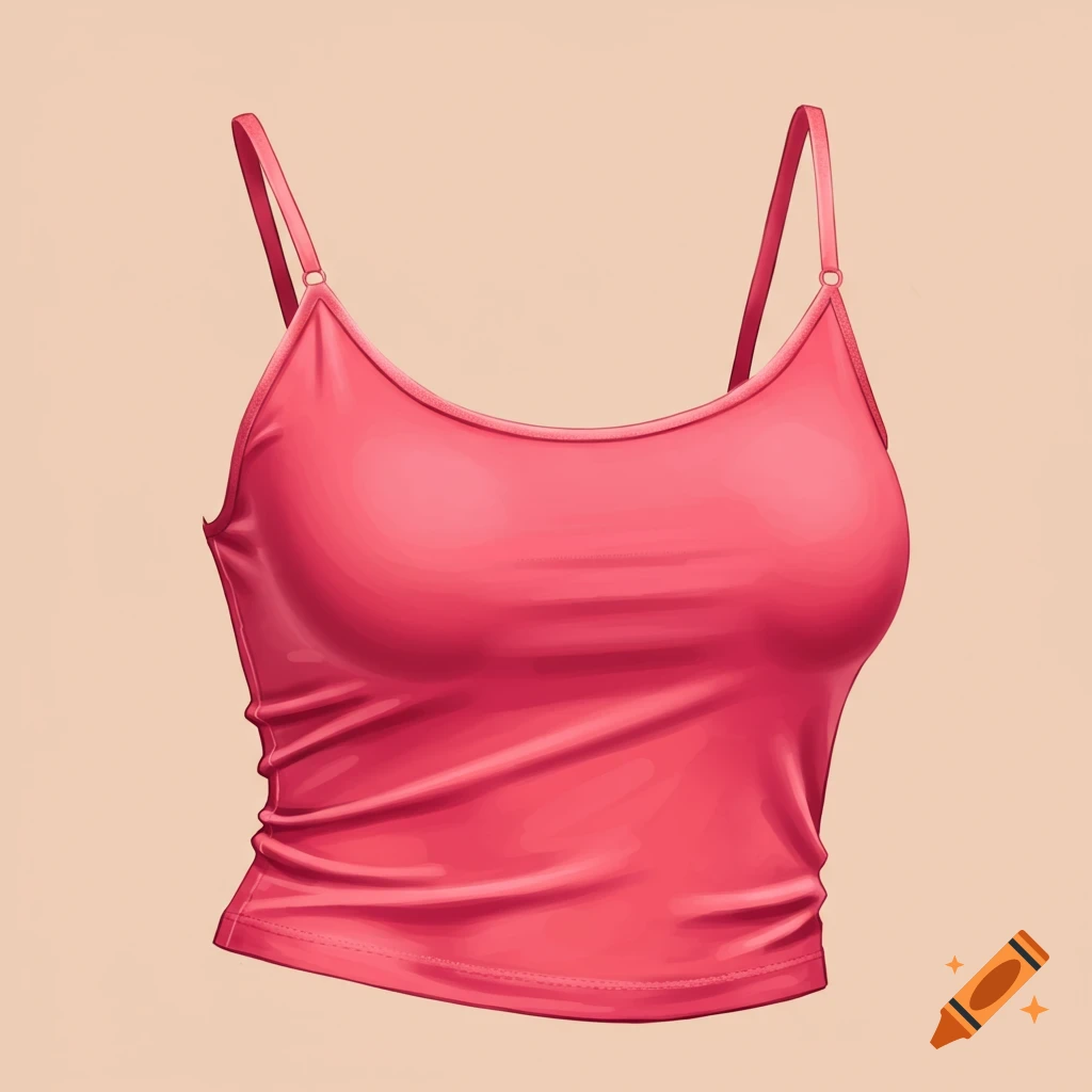 Pink tank top.