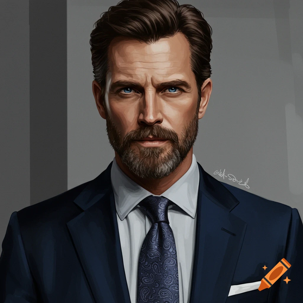 A handsome man in a suit and tie.