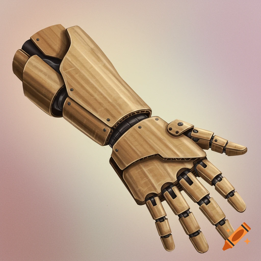 A cardboard prosthetic arm