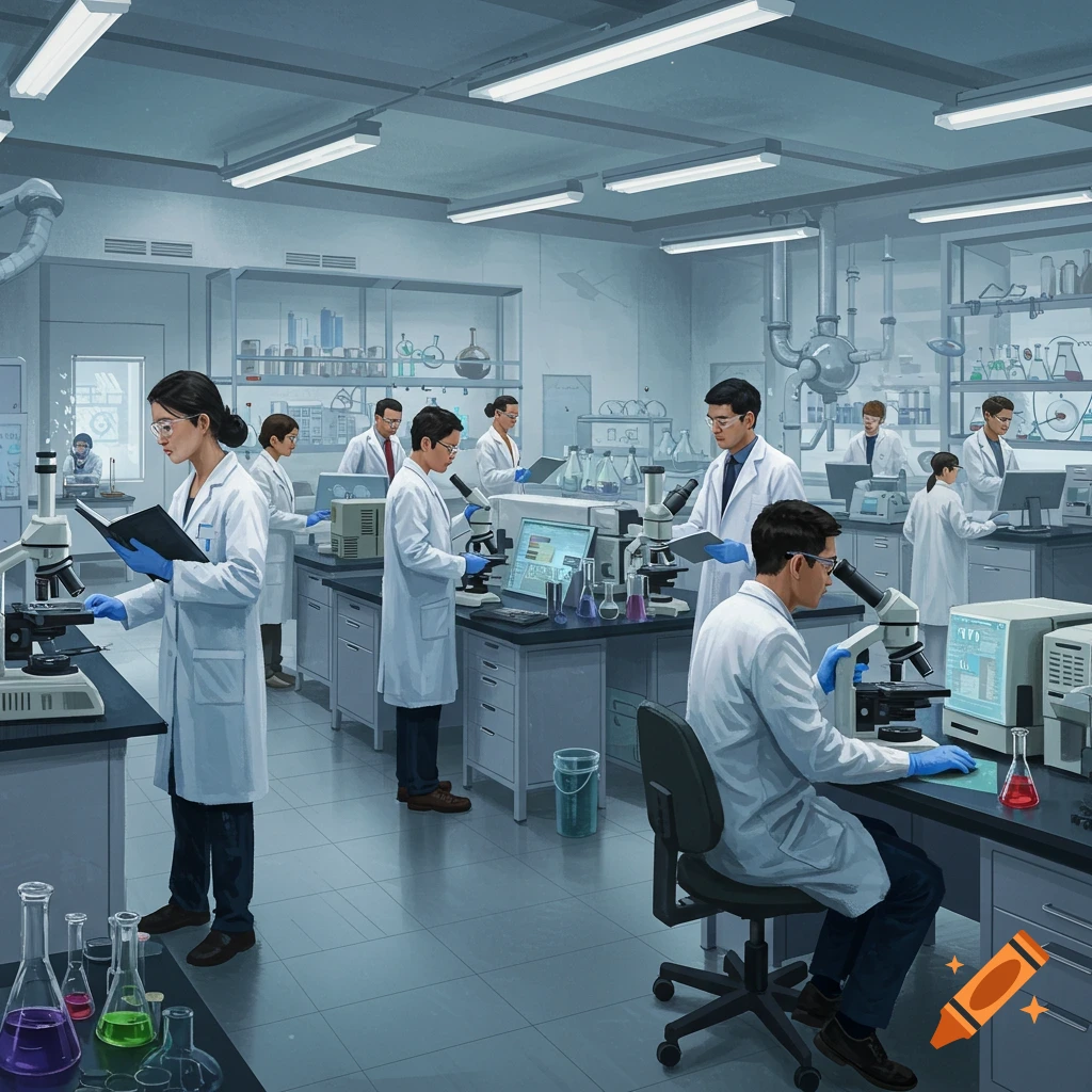 Image of scientists working in a laboratory