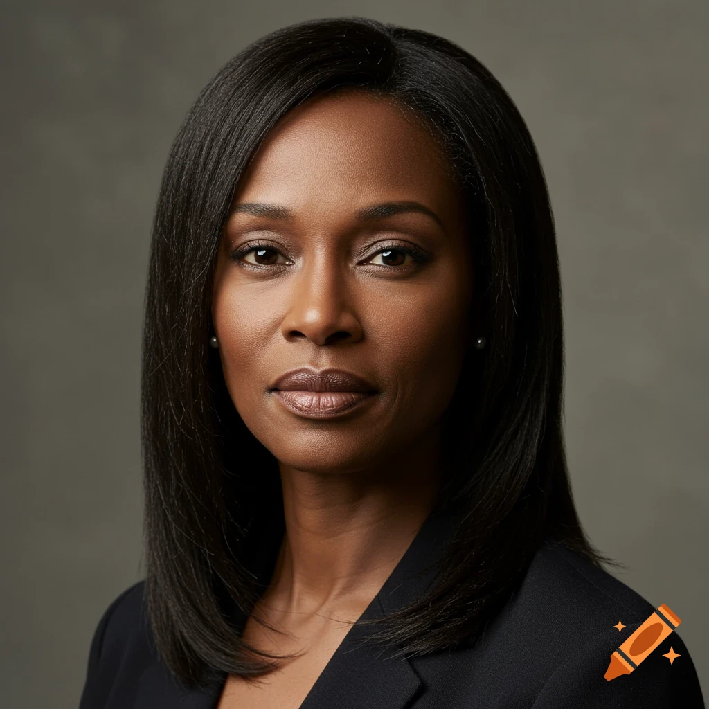 Portrait of an African-American woman in a black blazer.