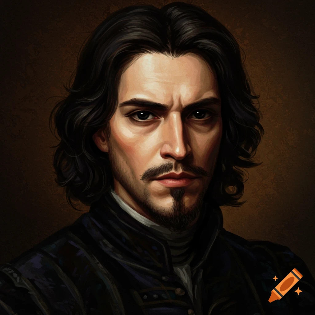 A man with dark hair and mustache