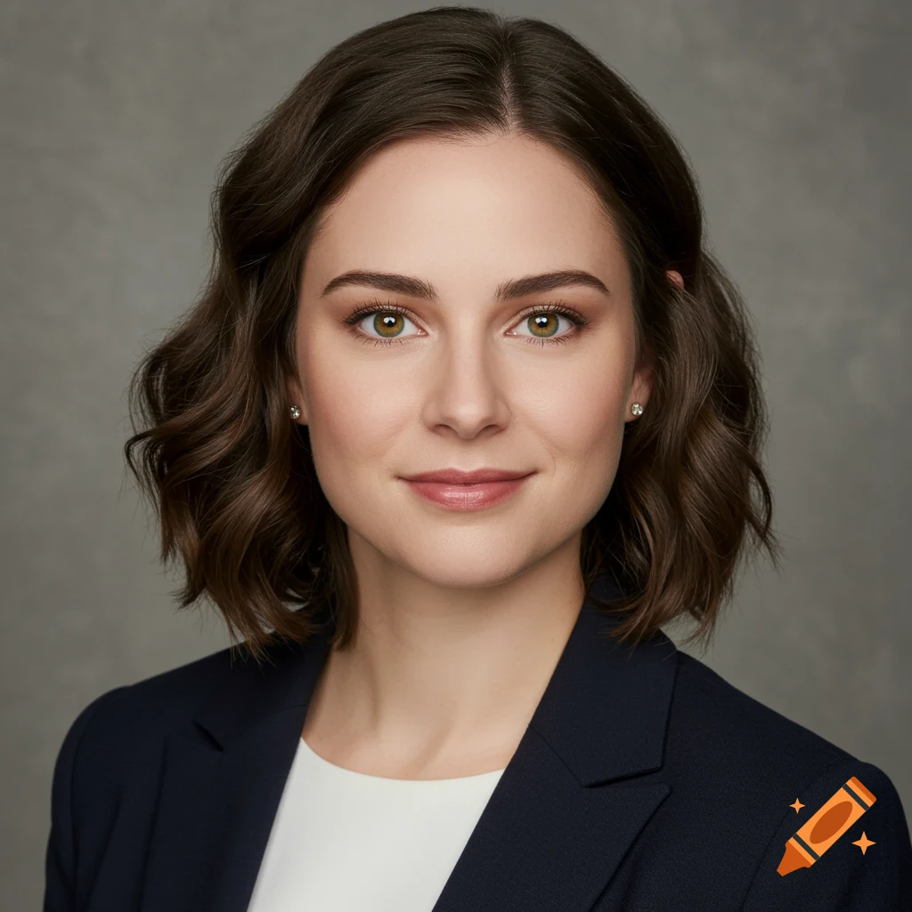 Professional headshot of a woman with brown hair and hazel eyes wearing a blazer.
