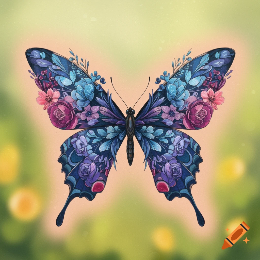 Gemstone Butterfly Sculpture created on Craiyon Gemstone Butterfly Sculpture created on Craiyon