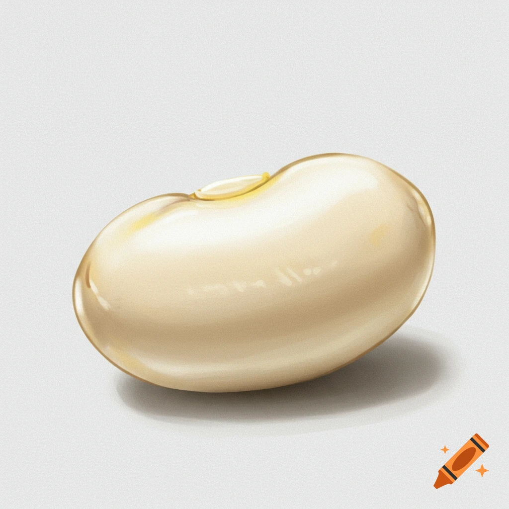 A single white bean.