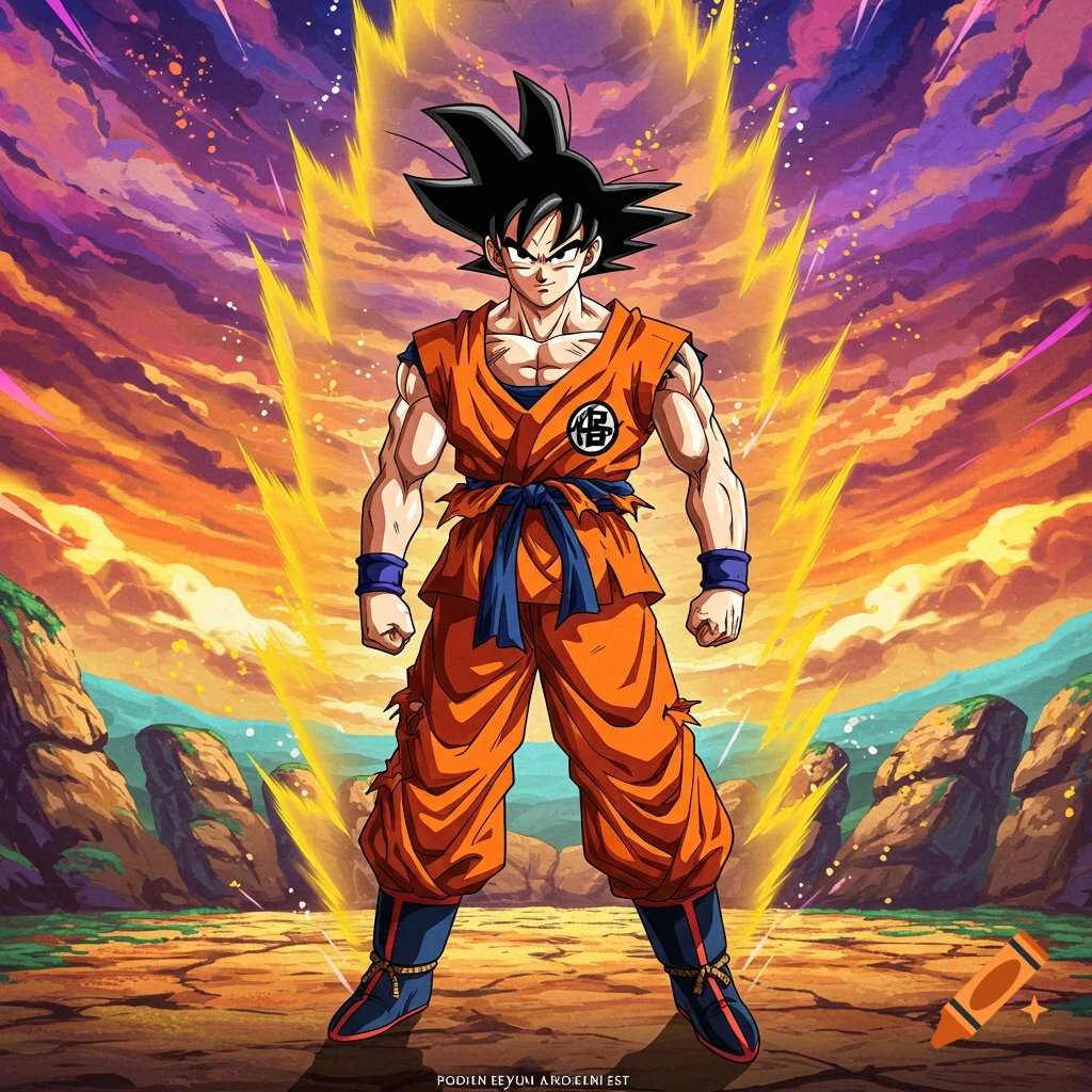 Son Goku powering up