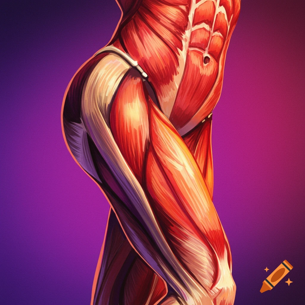 Human muscle anatomy.